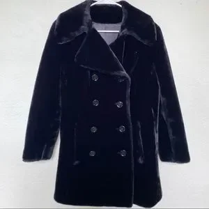 Borgazia Jackets Coats Vintage Borgazia Black Faux Seal Fur Coat Poshmark